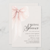 Chic Ivory Coquette Bow Vrijgezellenfeest Kaart (Voorkant / Achterkant)