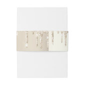 Chic Ivory Dripping Glitter Monogram Weddenschap Uitnodigingen Wikkel (Achterkant Voorbeeld)