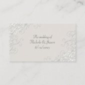 Chic Ivory en White Classic Wedplace Card Plaatskaartje (Achterkant)