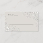 Chic Ivory en White Classic Wedplace Card Plaatskaartje (Voorkant)