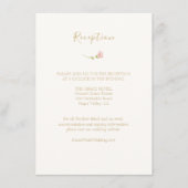 Chic Ivory | Floral Roos Receptie Enclosure Kaart (Voorkant)