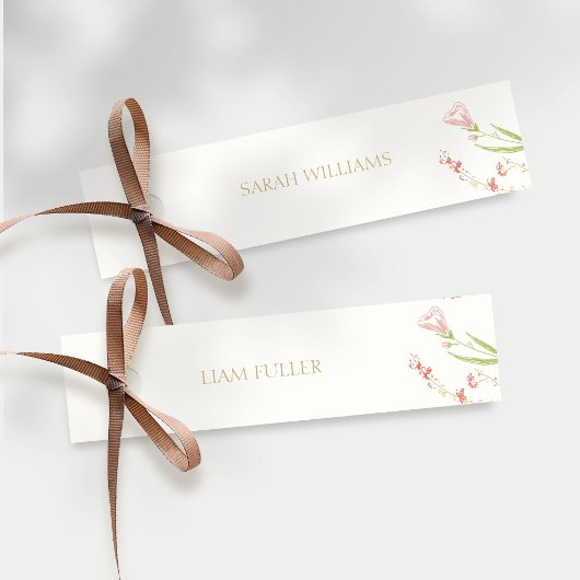 Chic Ivory | Floral Wedding Escort plaatsnaam Notitiekaartje
