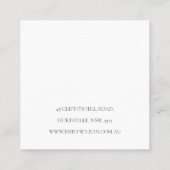 Chic Ivory Gold Terrazzo Marmeren textuur Oorbel Vierkante Visitekaartje (Achterkant)