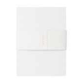 Chic Ivory | Monografische bruiloft van het paar Uitnodigingen Wikkel (Achterkant Voorbeeld)