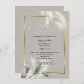 Chic Ivory Pampas Grass Blauwgroen Anthurium Kaart (Voorkant / Achterkant)