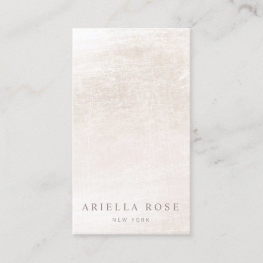 Chic  Ivory White Marble Visitekaartje (Voorkant)