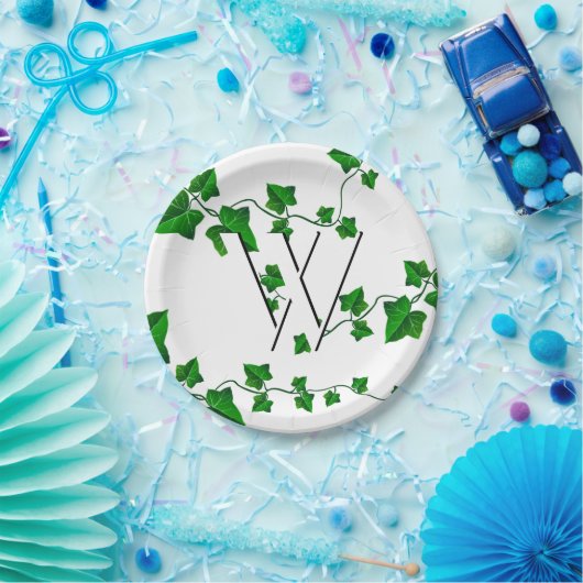 Chic Ivy Uw Initiaal Papieren Bordje (Feest)