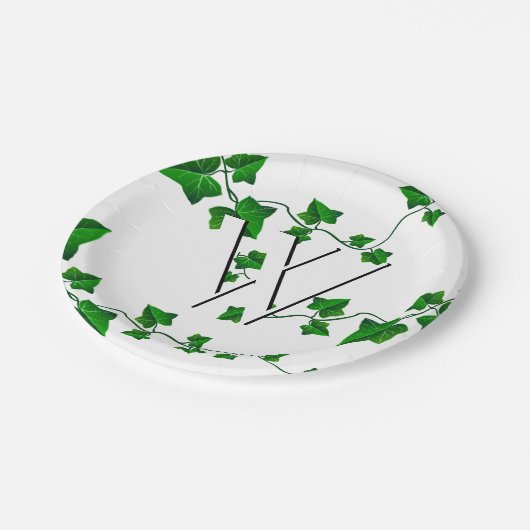 Chic Ivy Uw Initiaal Papieren Bordje (Gekanteld)