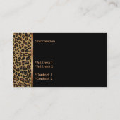 Chic Jaguar Pattern Visitekaartje (Achterkant)
