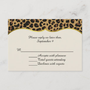 Chic Jaguar Print All Purpose RSVP-kaart RSVP Kaartje