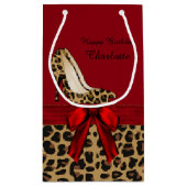 Chic Jaguar Stilettos Custom Gift Bag Klein Cadeauzakje (Achterkant)