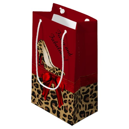 Chic Jaguar Stilettos Custom Gift Bag Klein Cadeauzakje (Voorkant Gekanteld)