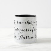 Chic Jane Austen Emma Boek Citaat Zwart Grijs Marm Mok (Midden)