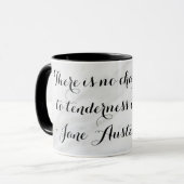 Chic Jane Austen Emma Boek Citaat Zwart Grijs Marm Mok (Voorkant links)