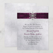 Chic Jeweled Snowflake bruiloft uitnodiging (Voorkant / Achterkant)