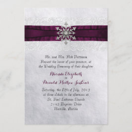 Chic Jeweled Snowflake bruiloft uitnodiging