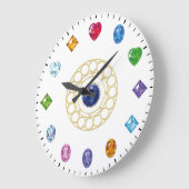 Chic Jewels and Gems Themed Large Clock Grote Klok (Hoek)