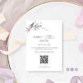 Chic Joyful Pastel Bloemen RSVP Online, QR Code Informatiekaartje