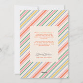 Chic Joyful Stripes Lijst Kerstkaart (Achterkant)