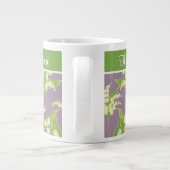 Chic Jumbo Coffee Mok: Lilies van de vallei, Mauve Grote Koffiekop (Achterkant)