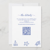 Chic Just Love QR Code Zeeleven Huwelijk Kaart (Achterkant)