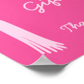 Chic Kaarten & Geschenken Tassel Bow Roze Afstuder Poster (Hoek)