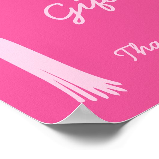 Chic Kaarten & Geschenken Tassel Bow Roze Afstuder Poster (Hoek)