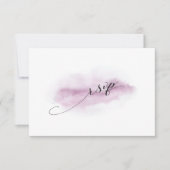 Chic Kalligrafie Roze Aquarel Huwelijk RSVP (Voorkant)