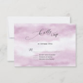 Chic Kalligrafie Roze Aquarel Huwelijk RSVP (Achterkant)
