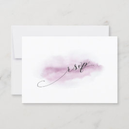 Chic Kalligrafie Roze Aquarel Huwelijk RSVP Kaartje