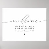 Chic Kalligrafie Script Bruidsfeest Welkom Poster (Voorkant)