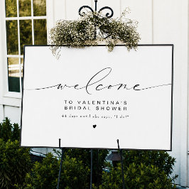 Chic Kalligrafie Script Bruidsfeest Welkom Poster