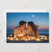 Chic kalligrafie script foto bruiloft bedankkaart (Achterkant)