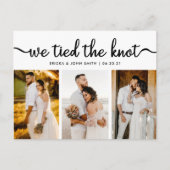 Chic kalligrafie we hebben de knoop doorgehakt fot aankondigingskaart (Voorkant)