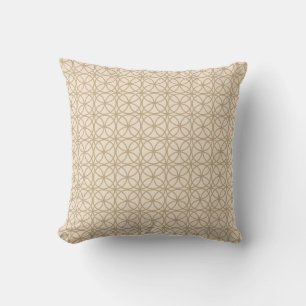 Chic kameel off-wit cirkel geometrisch patroon kussen