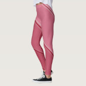Chic Kardinaal Rood onder Pink Banded Print Leggings (Links)