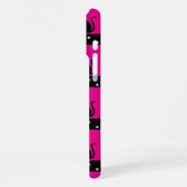 Chic Kat Monogram Patroon Aanpasbare Initiaal iPhone Hoesje (Linkerkant)