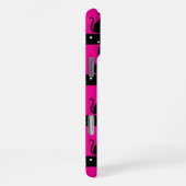 Chic Kat Monogram Patroon Aanpasbare Initiaal iPhone Hoesje (Rechterkant)