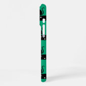Chic Kat Monogram Patroon Aanpasbare Initiaal iPhone Hoesje (Linkerkant)