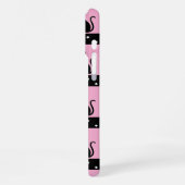 Chic Kat Monogram Patroon Aanpasbare Initiaal iPhone Hoesje (Linkerkant)