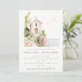 Chic Katholieke Kustkerk repetitie diner Kaart (Staand voorkant)