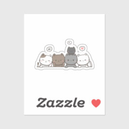Chic Kawaii Cat Sticker – bijpassende items beschi