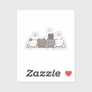 Chic Kawaii Cat Sticker – bijpassende items beschi