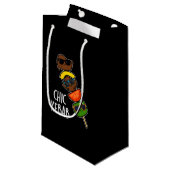 Chic Kebab Funny Shish Kebab Pun Dark BG Klein Cadeauzakje (Voorkant Gekanteld)