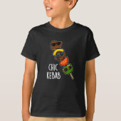 Chic Kebab Funny Shish Kebab Pun Dark BG T-shirt (Voorkant)