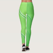 Chic Kelly Green onder Bleke Green Banded Print Leggings (Achterkant)