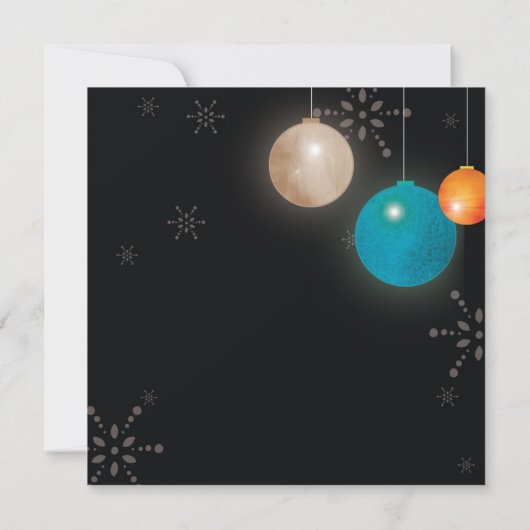 Chic Kerst Ornament Leuk Kerstfeest Kaart (Achterkant)