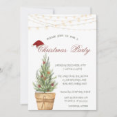 Chic-kerstboom, Gold Snowflakes kerst Kaart (Voorkant)