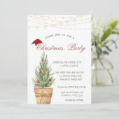 Chic-kerstboom, Gold Snowflakes kerst Kaart (Staand voorkant)