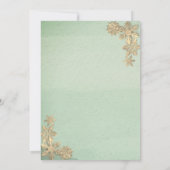 Chic-kerstboom, Gold Snowflakes kerst Kaart (Achterkant)